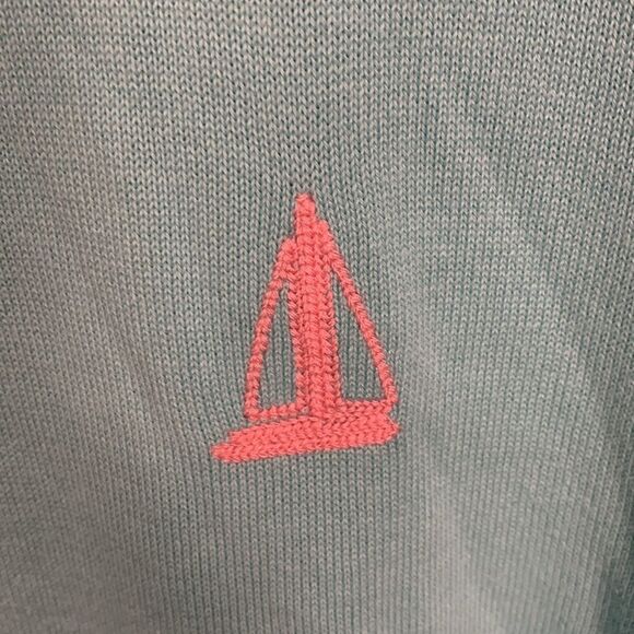 Vineyard Vines girls size large beach vibe teal and pink sweater - Picture 9 of 11